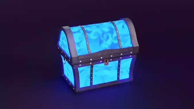 Magical Treasure Chest Low-poly 3D model