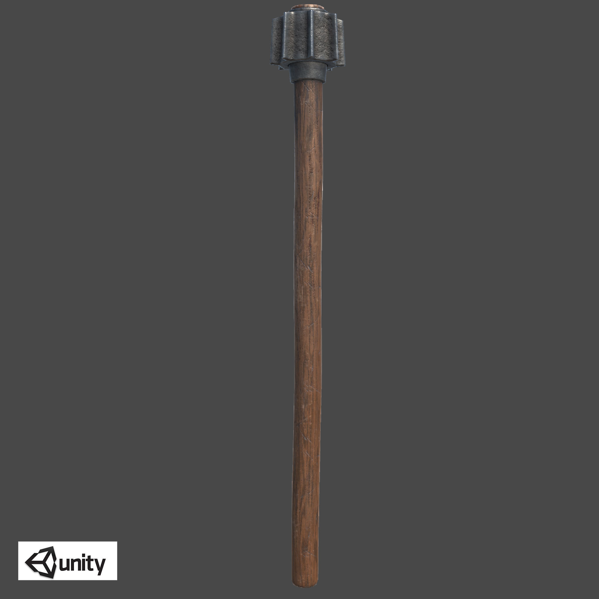 Melee Trench Mace Low-poly 3D model_10