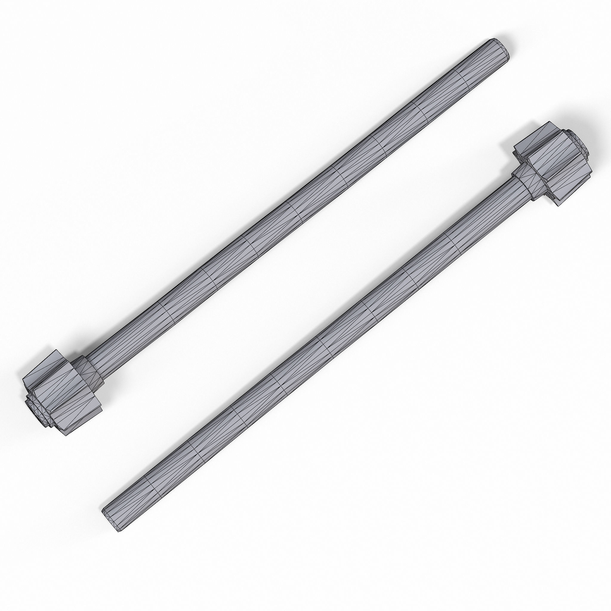 Melee Trench Mace Low-poly 3D model_11