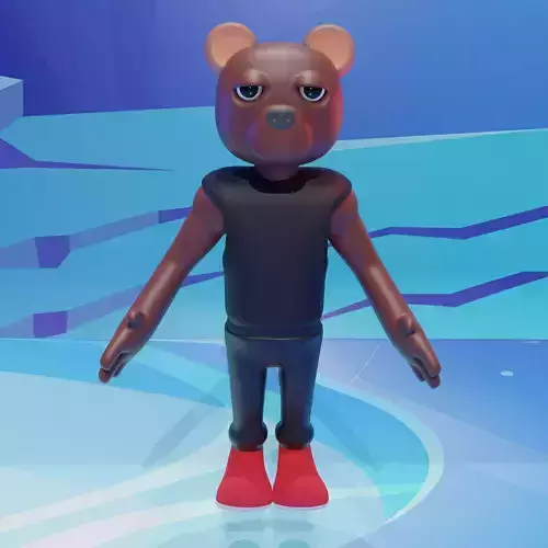 Bear character Low-poly 3D model