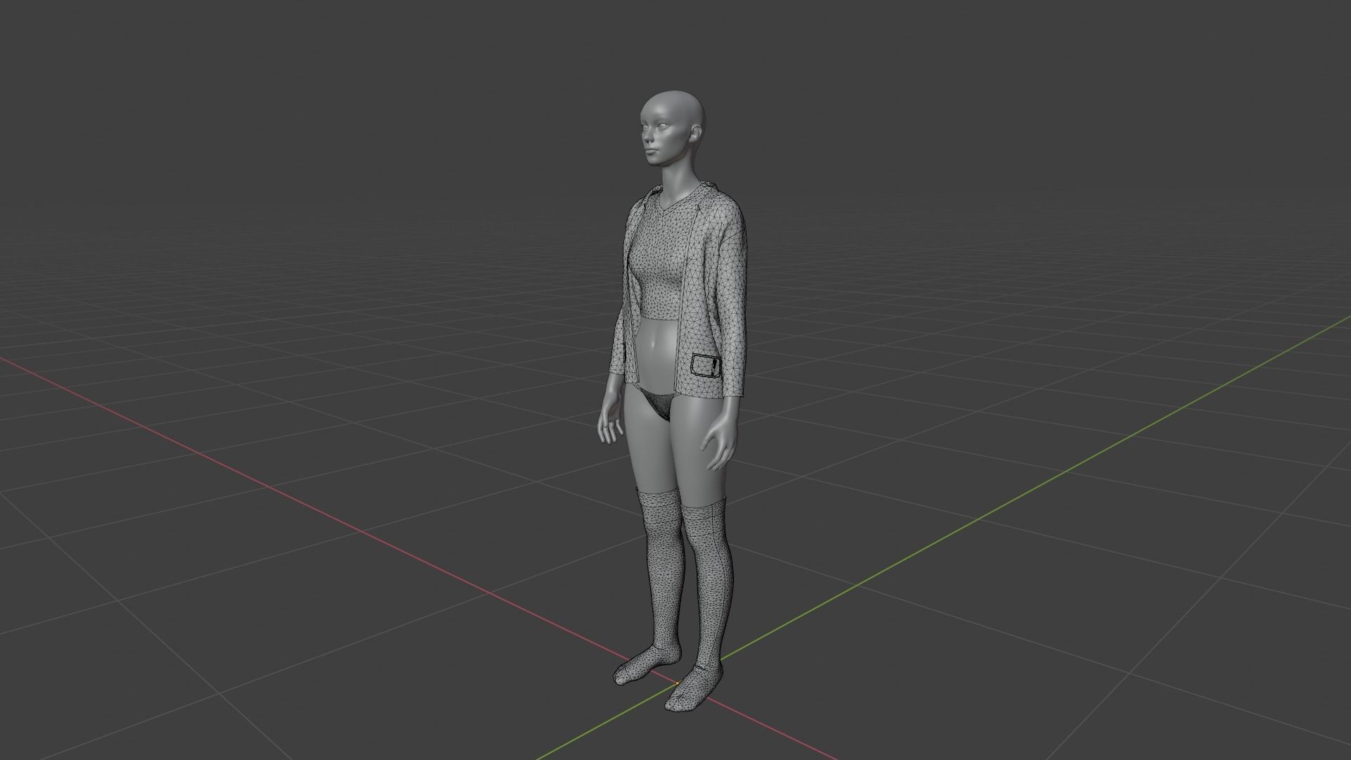 Womens Dress - Female Outfit Clothes Low-poly 3D model_21