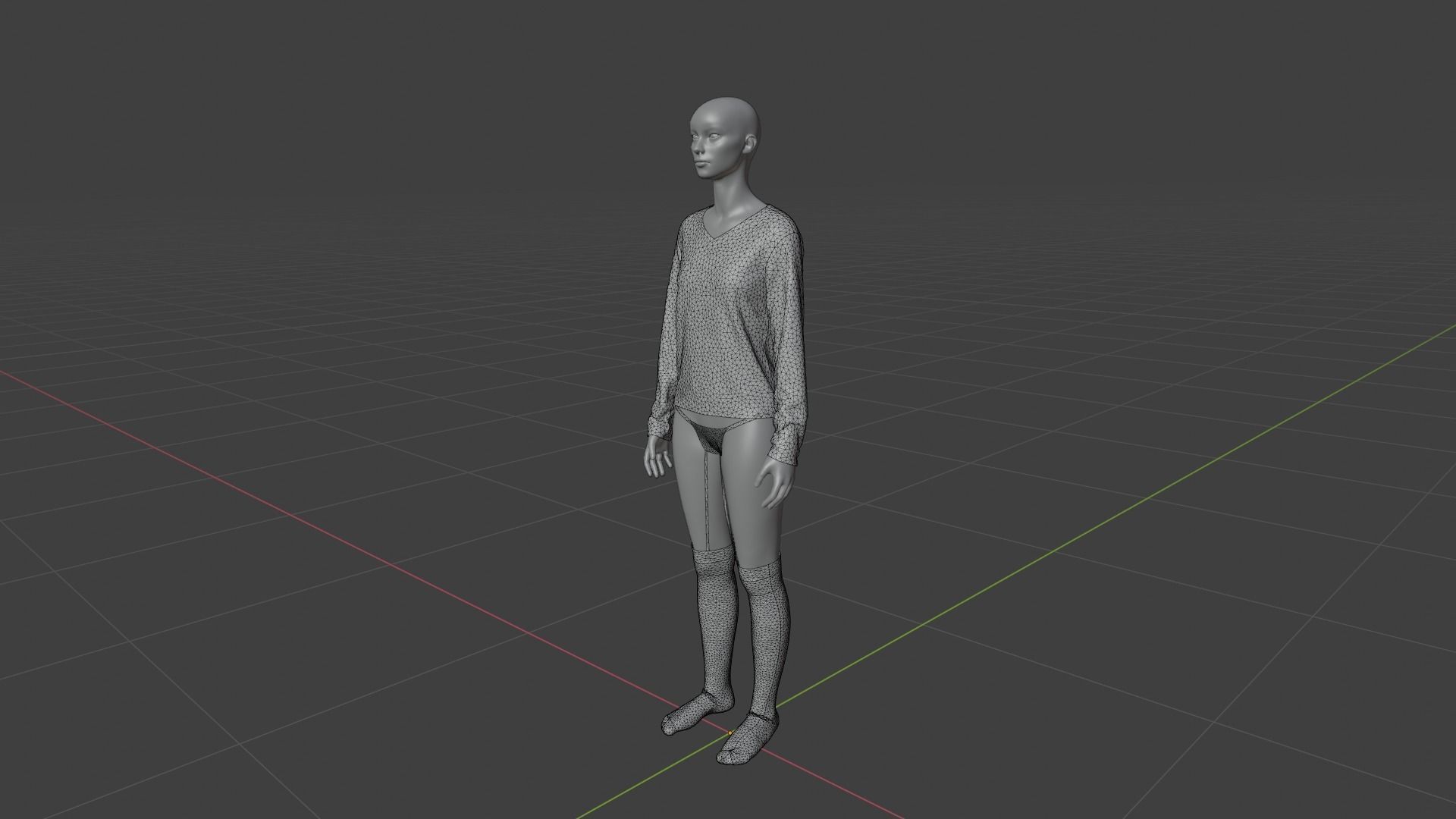 Womens Dress - Female Outfit Clothes Low-poly 3D model_21