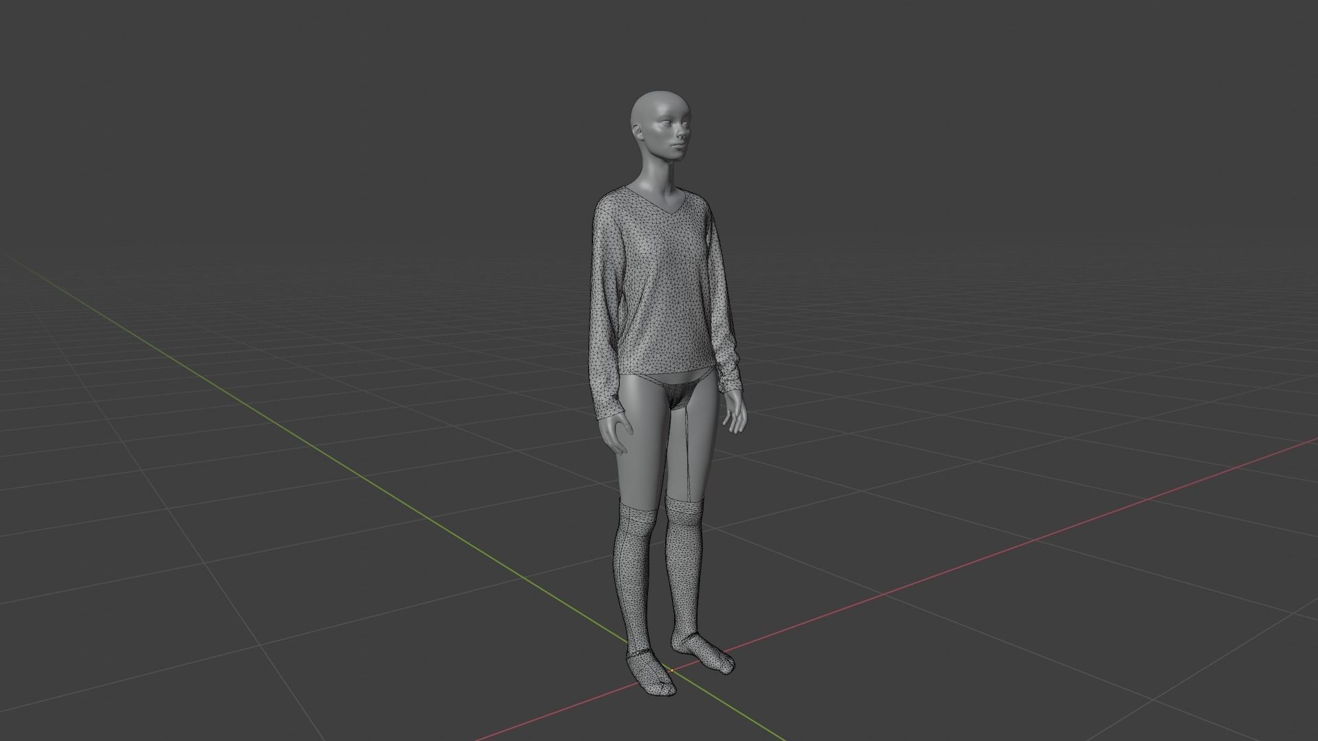 Womens Dress - Female Outfit Clothes Low-poly 3D model_23