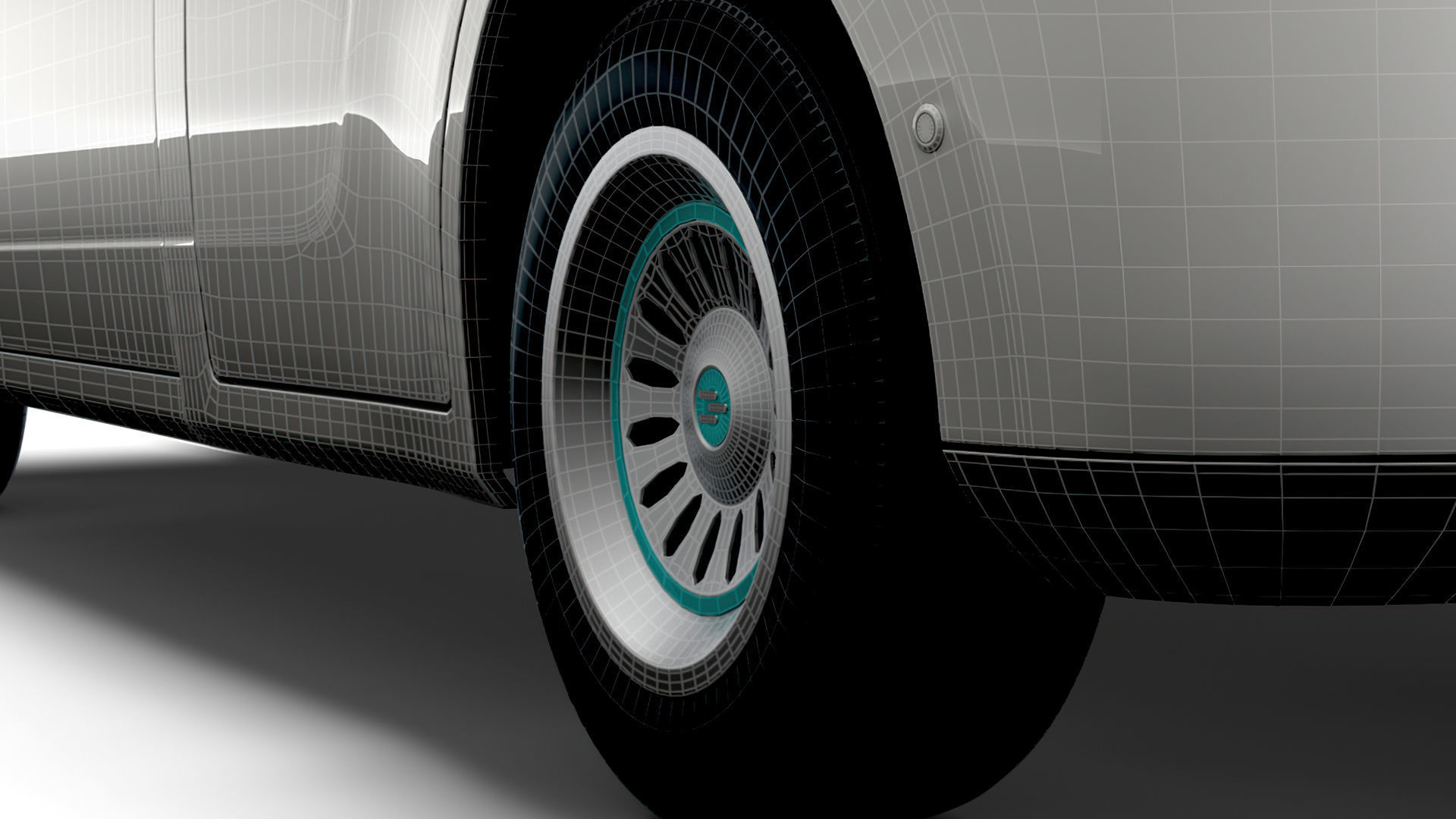 Generic Panel Van 2023 wheel 3D model_3
