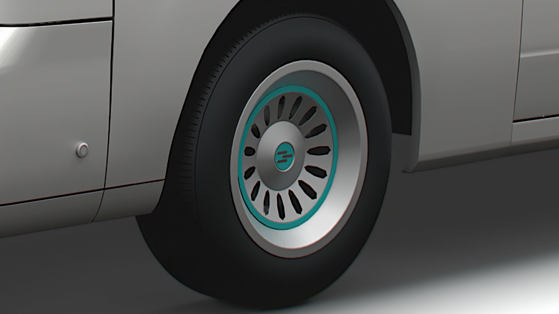Generic Panel Van 2023 wheel 3D model_2