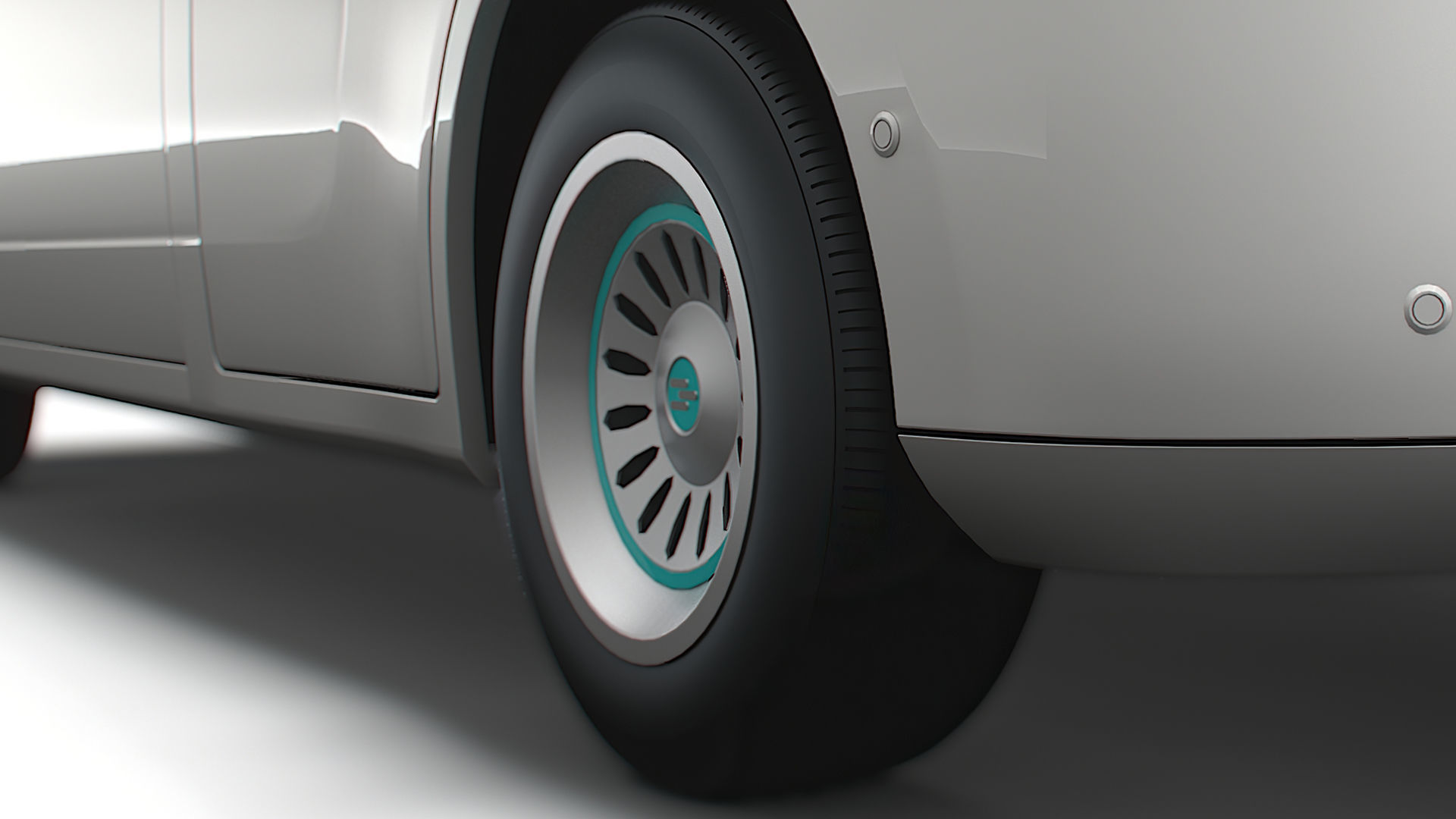 Generic Panel Van 2023 wheel 3D model_1