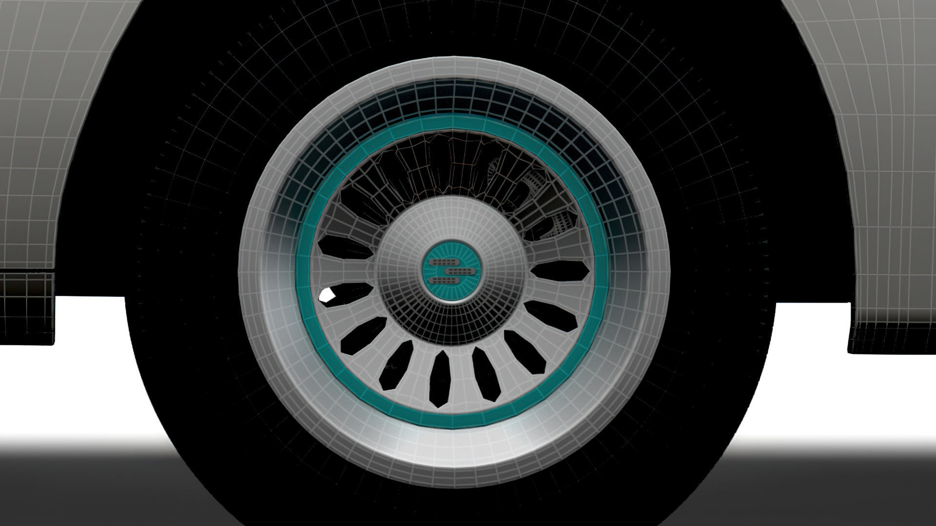 Generic Panel Van 2023 wheel 3D model_4