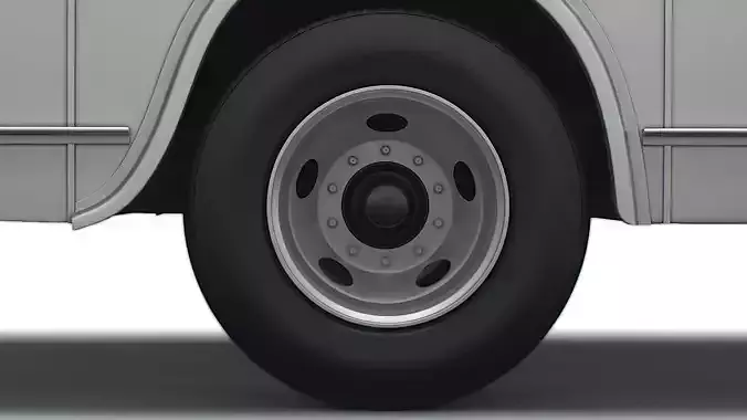 Generic Old Bus wheel 3D model