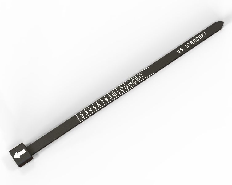 US Finger Ring Sizer  3D print model_46