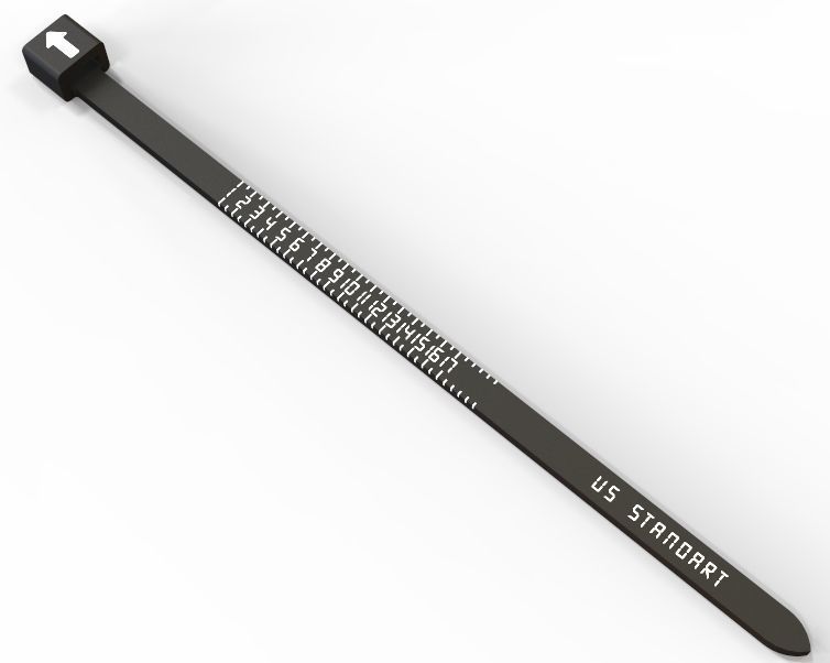 US Finger Ring Sizer  3D print model_2