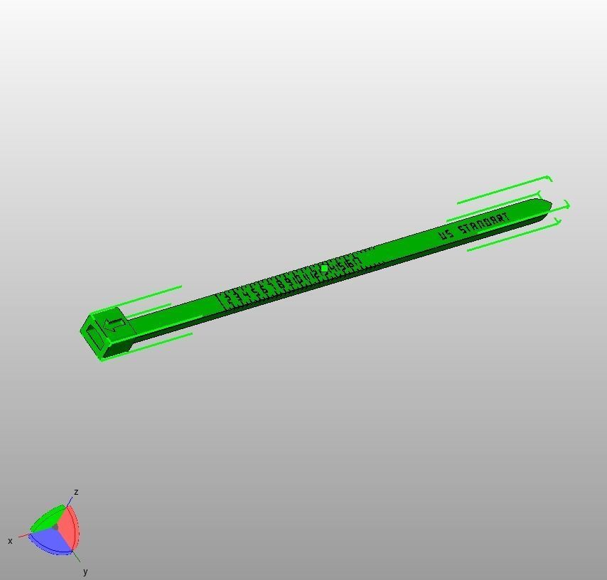 US Finger Ring Sizer  3D print model_36