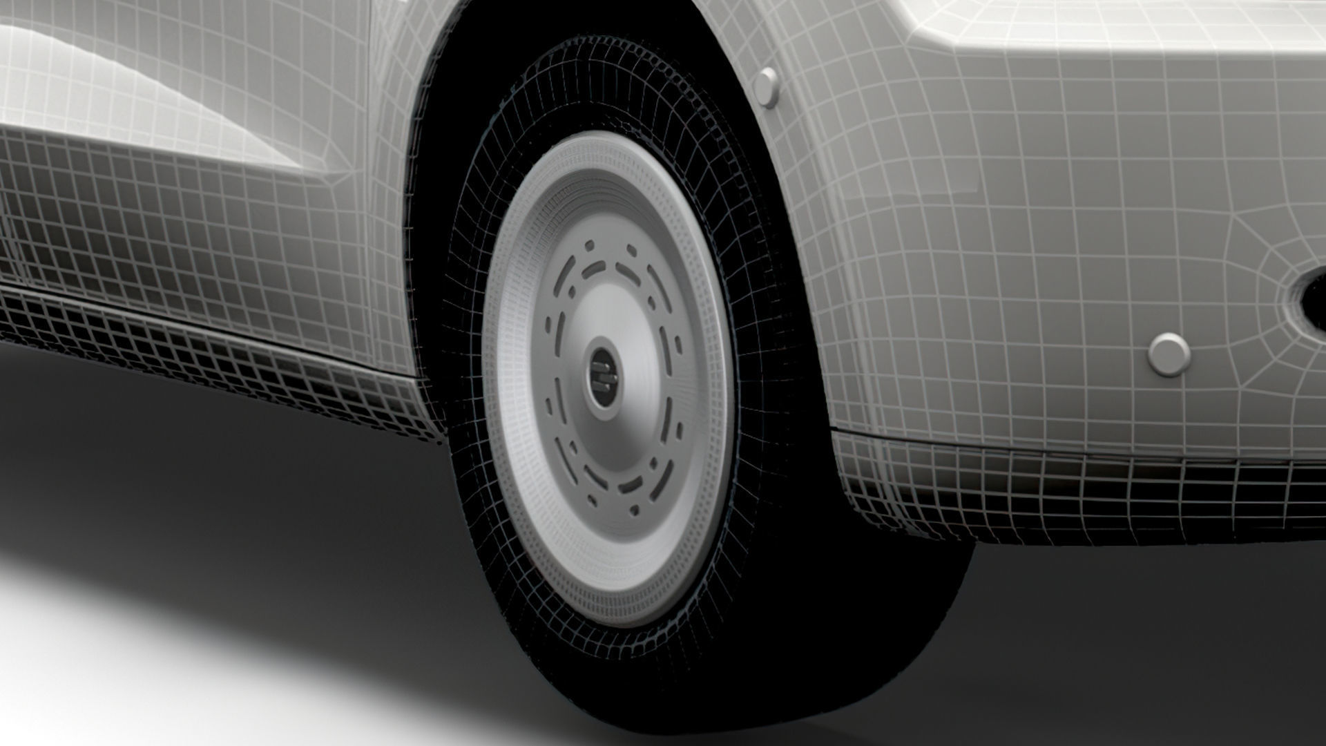 Generic EV Small Van 2023 wheel 3D model_3