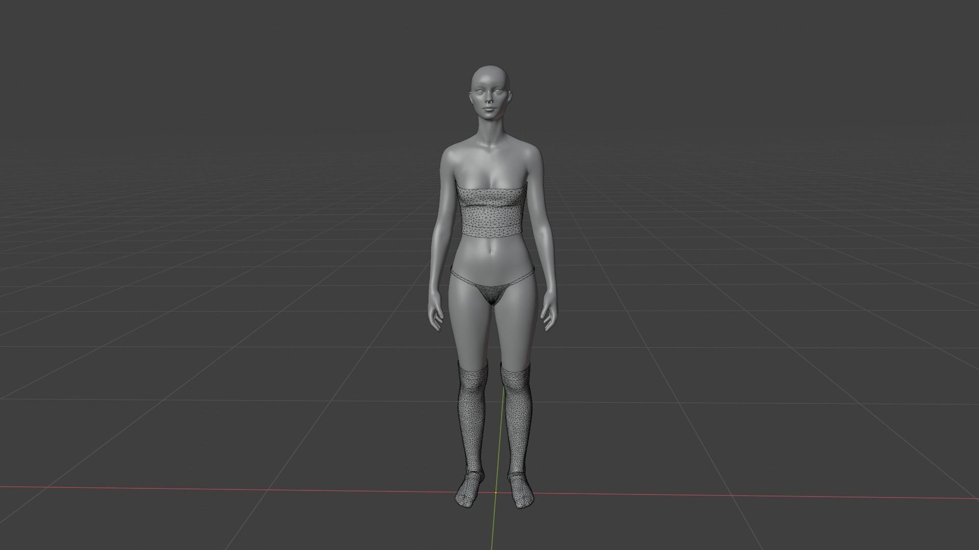 Womens Dress - Female Outfit Clothes Low-poly 3D model_19