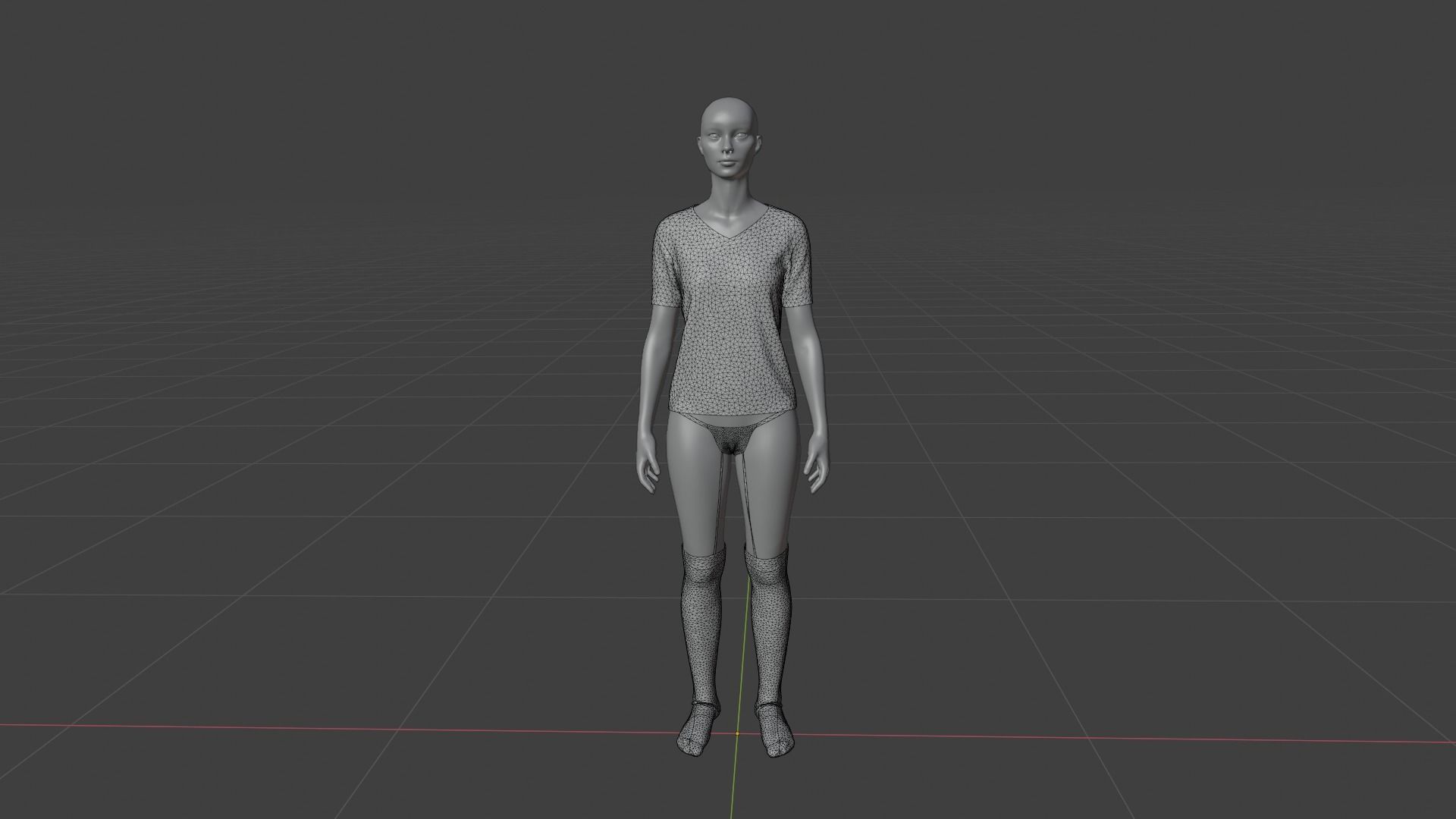 Womens Dress - Female Outfit Clothes Low-poly 3D model_19