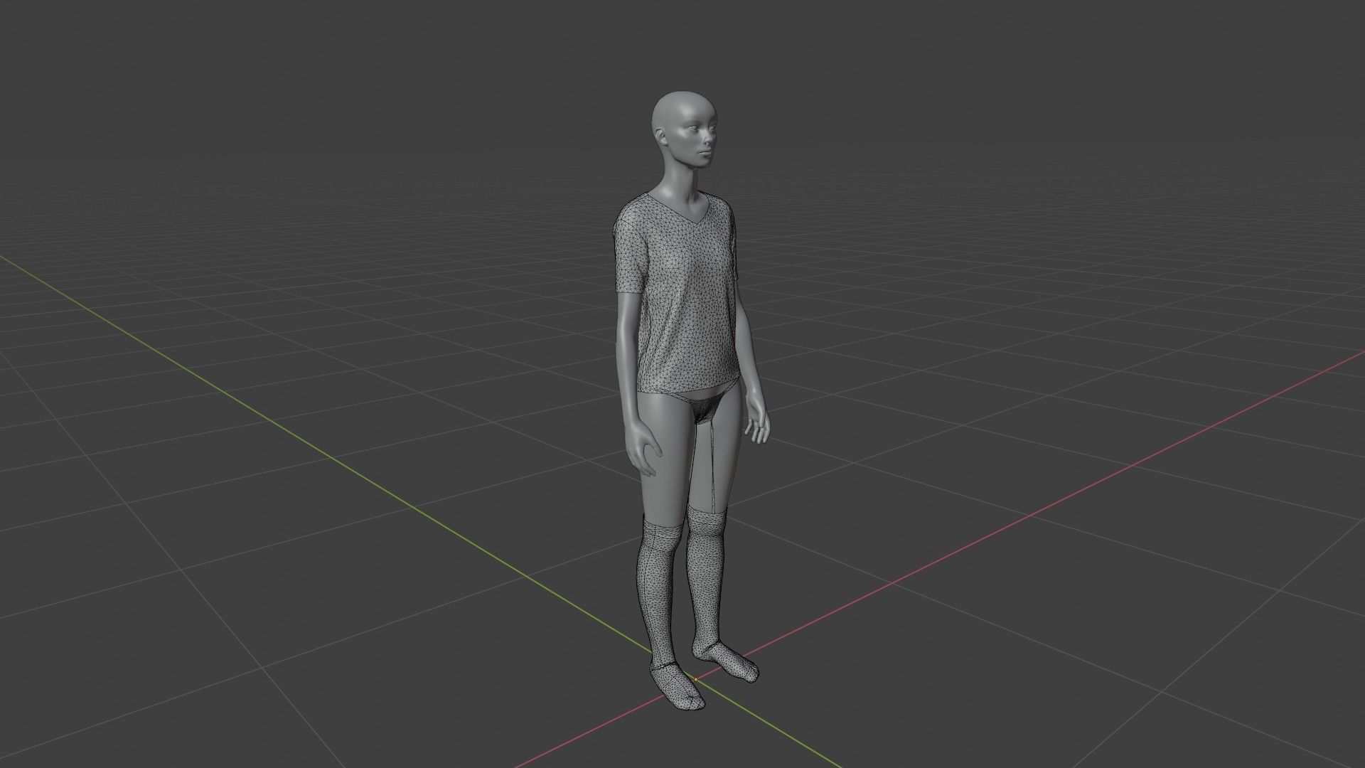 Womens Dress - Female Outfit Clothes Low-poly 3D model_18