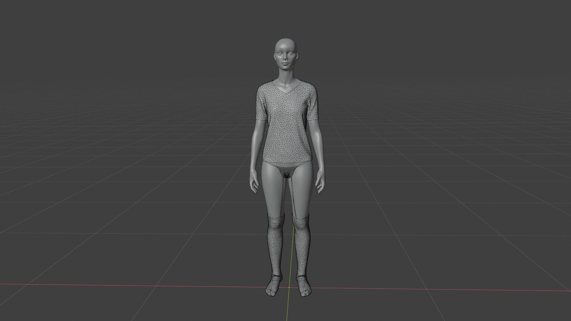 Womens Dress - Female Outfit Clothes Low-poly 3D model_19