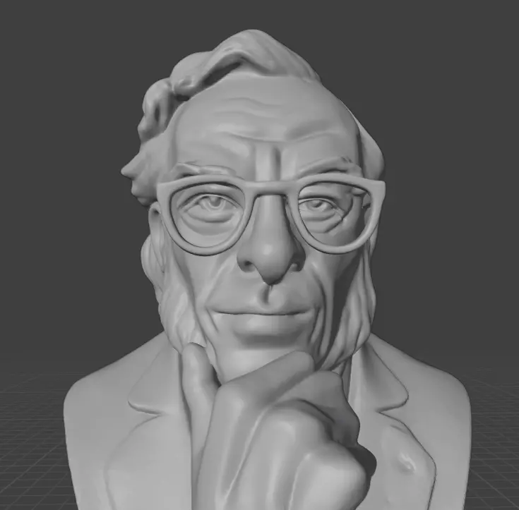 Isaac Asimov 3D print model_14