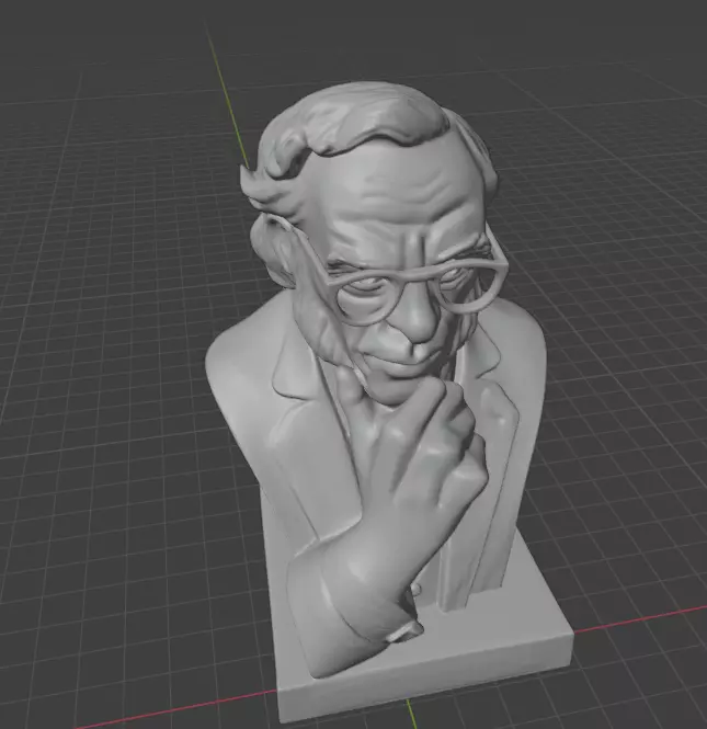 Isaac Asimov 3D print model_12