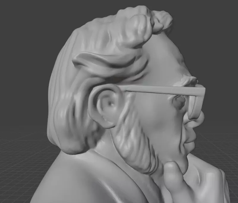 Isaac Asimov 3D print model_17