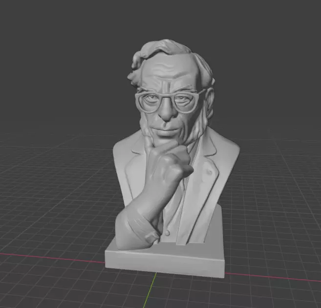 Isaac Asimov 3D print model_3