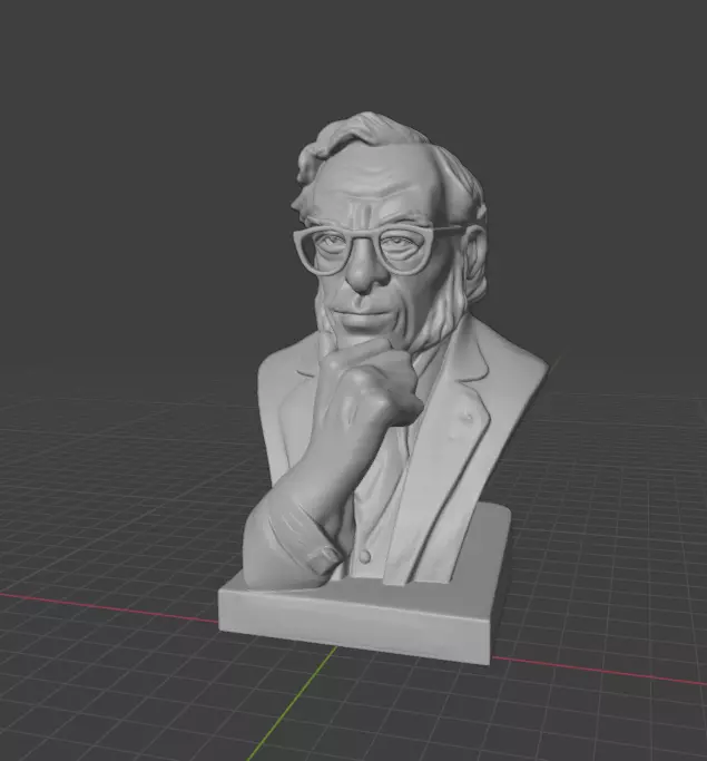 Isaac Asimov 3D print model_27