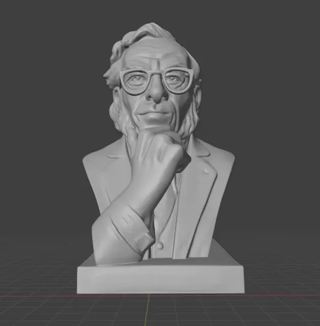 Isaac Asimov 3D print model_21