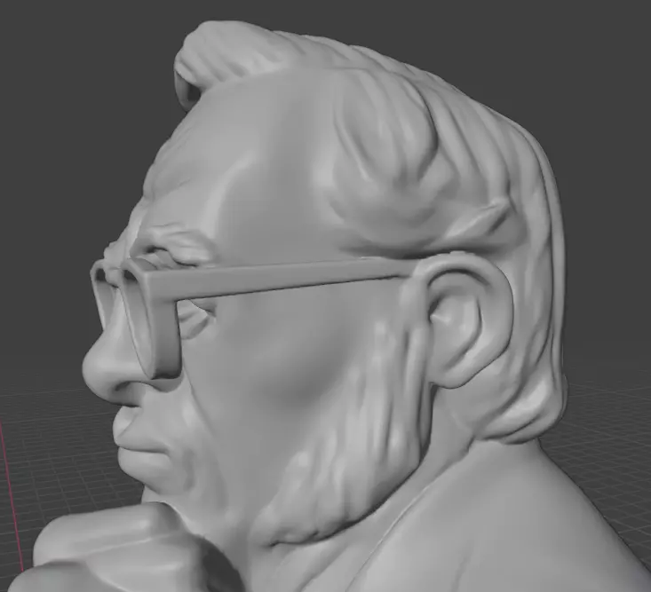 Isaac Asimov 3D print model_16