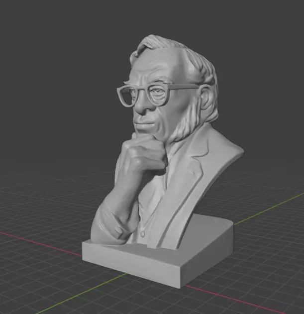 Isaac Asimov 3D print model_1