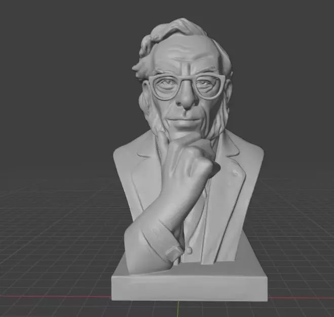 Isaac Asimov 3D print model_11