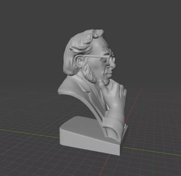 Isaac Asimov 3D print model_24