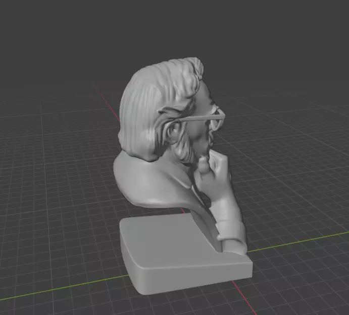 Isaac Asimov 3D print model_8