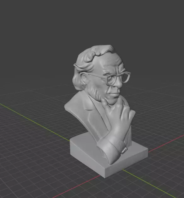Isaac Asimov 3D print model_10