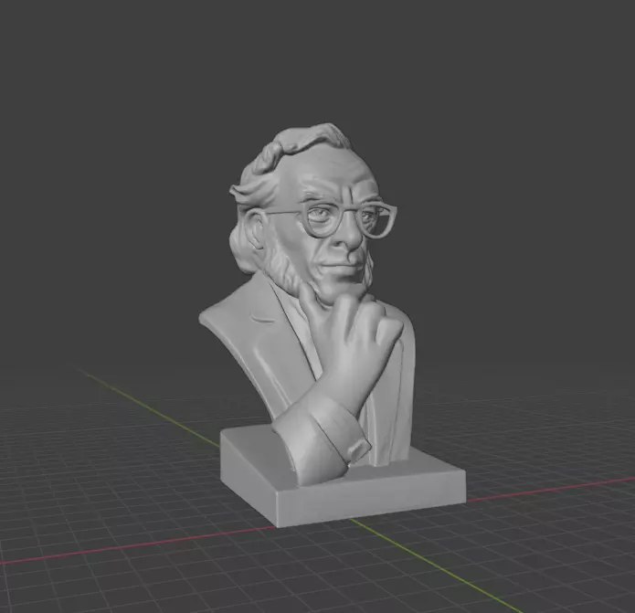 Isaac Asimov 3D print model_23