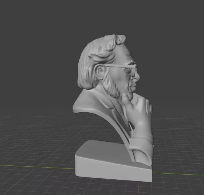 Isaac Asimov 3D print model_9