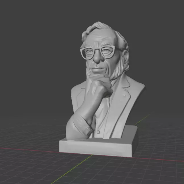 Isaac Asimov 3D print model_2