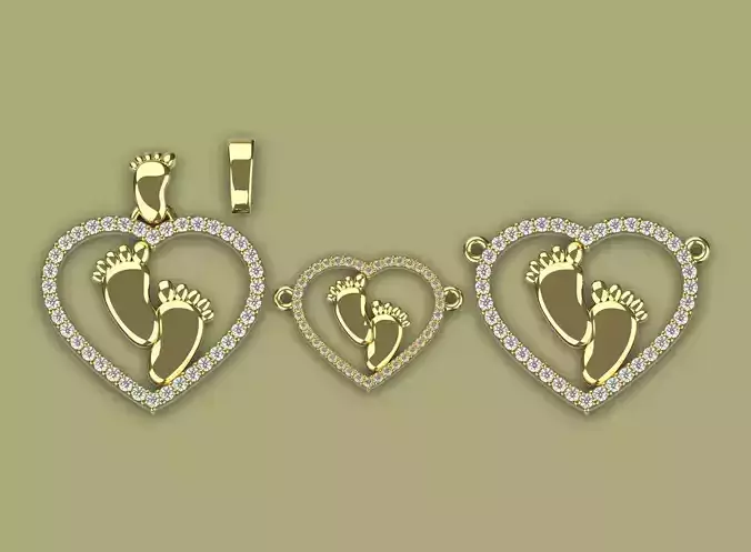 Pendent for women with diamonds ready for print 