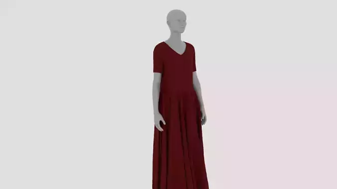 Womens Dress - Female Outfit Clothes Low-poly 3D model