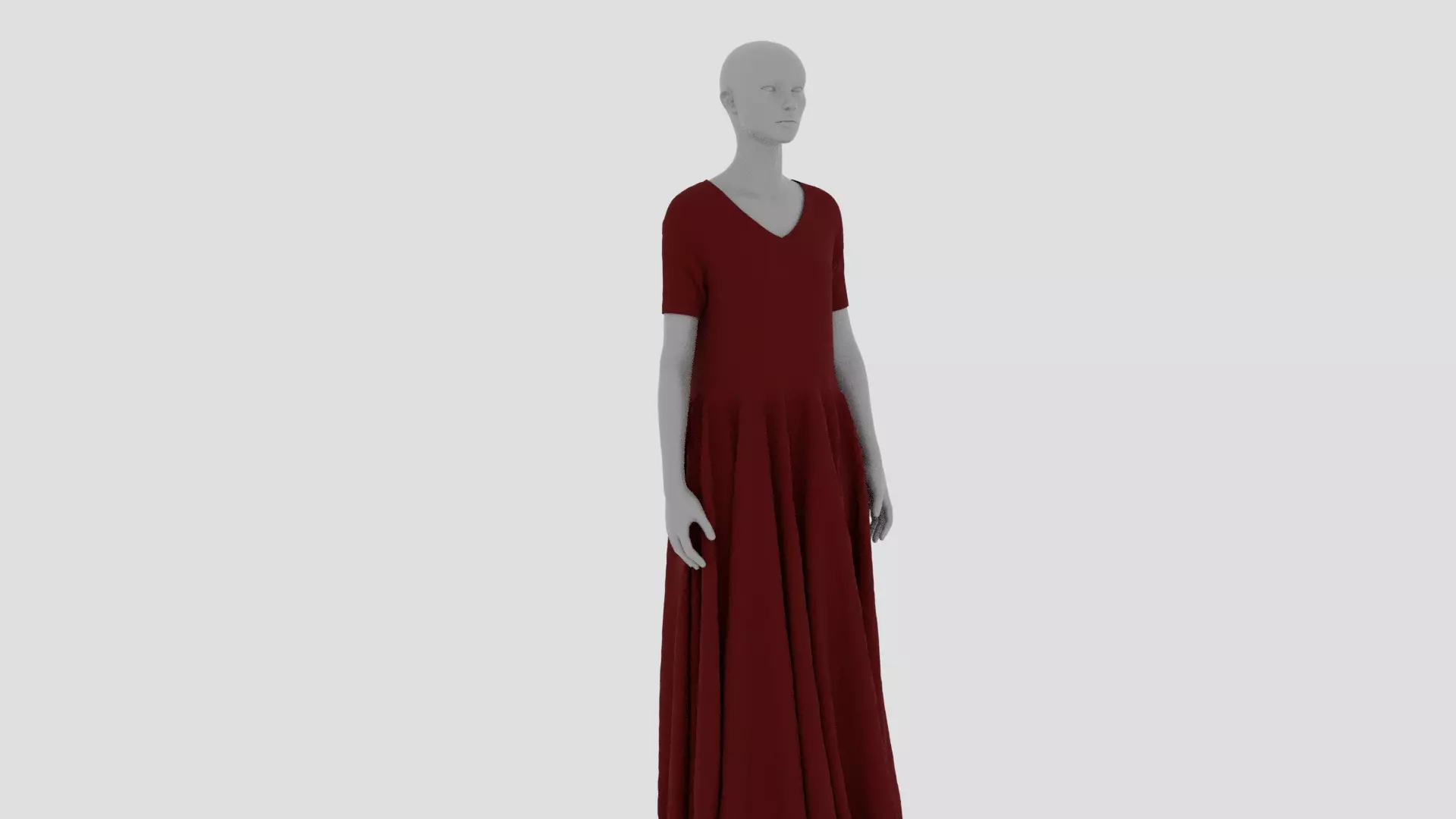 Womens Dress - Female Outfit Clothes Low-poly 3D model_0
