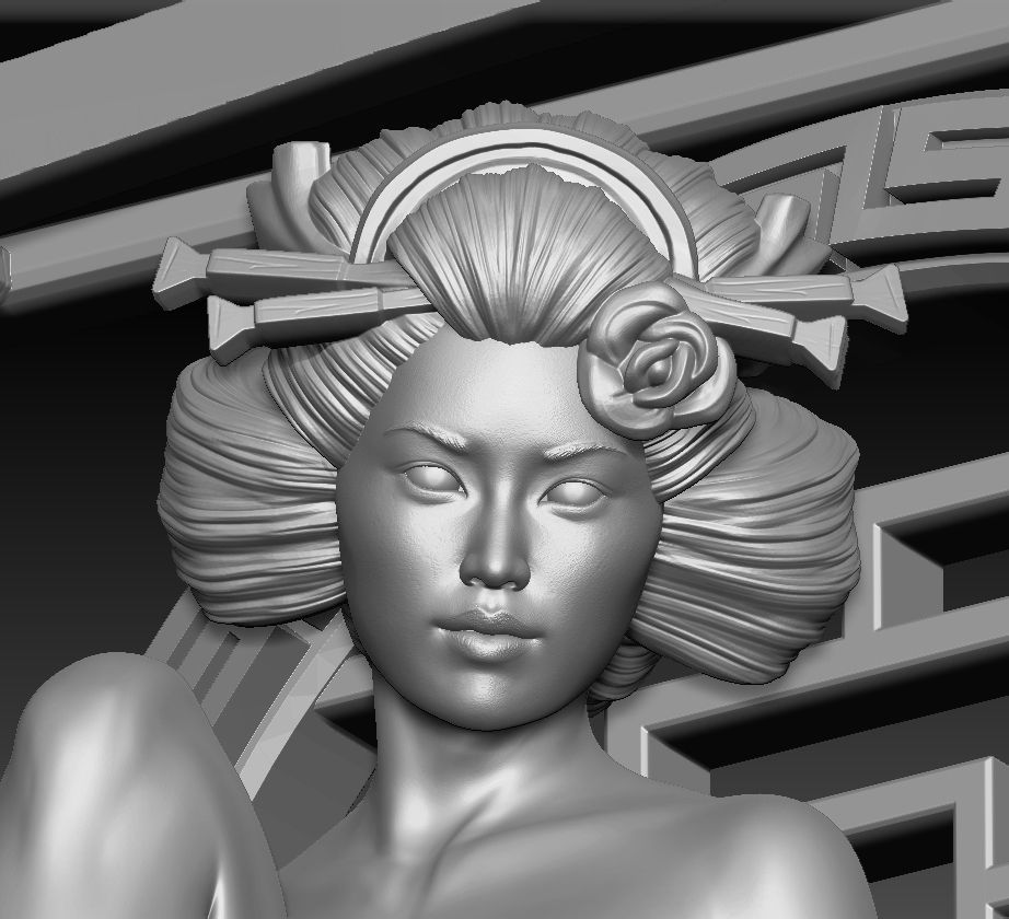 Geisha - Maiko 3D print model_7