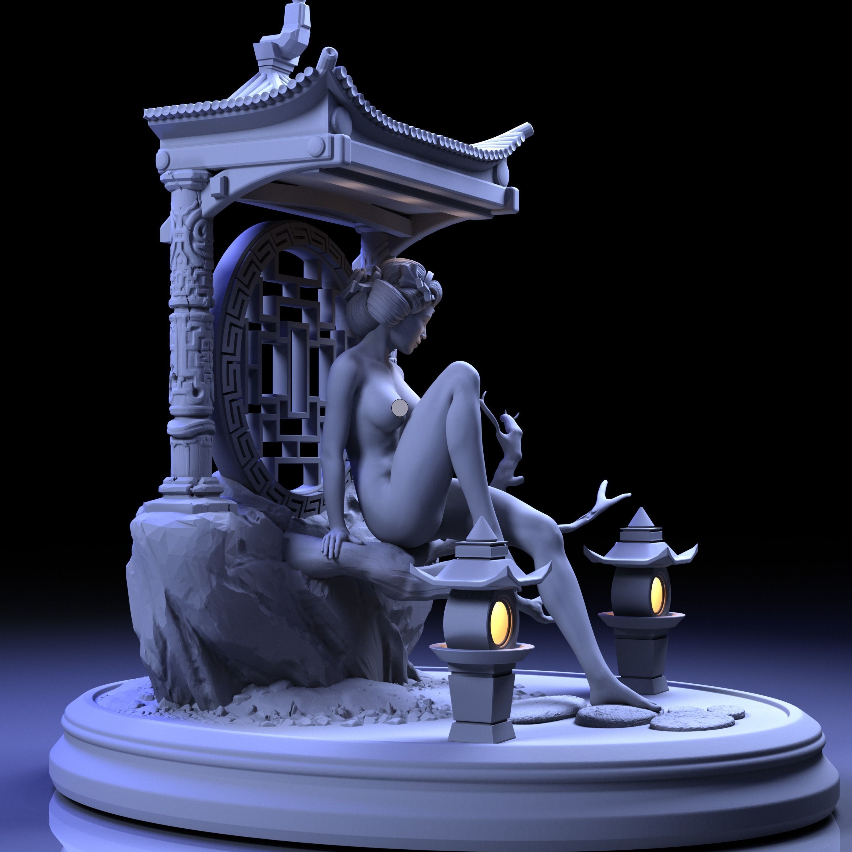 Geisha - Maiko 3D print model_3