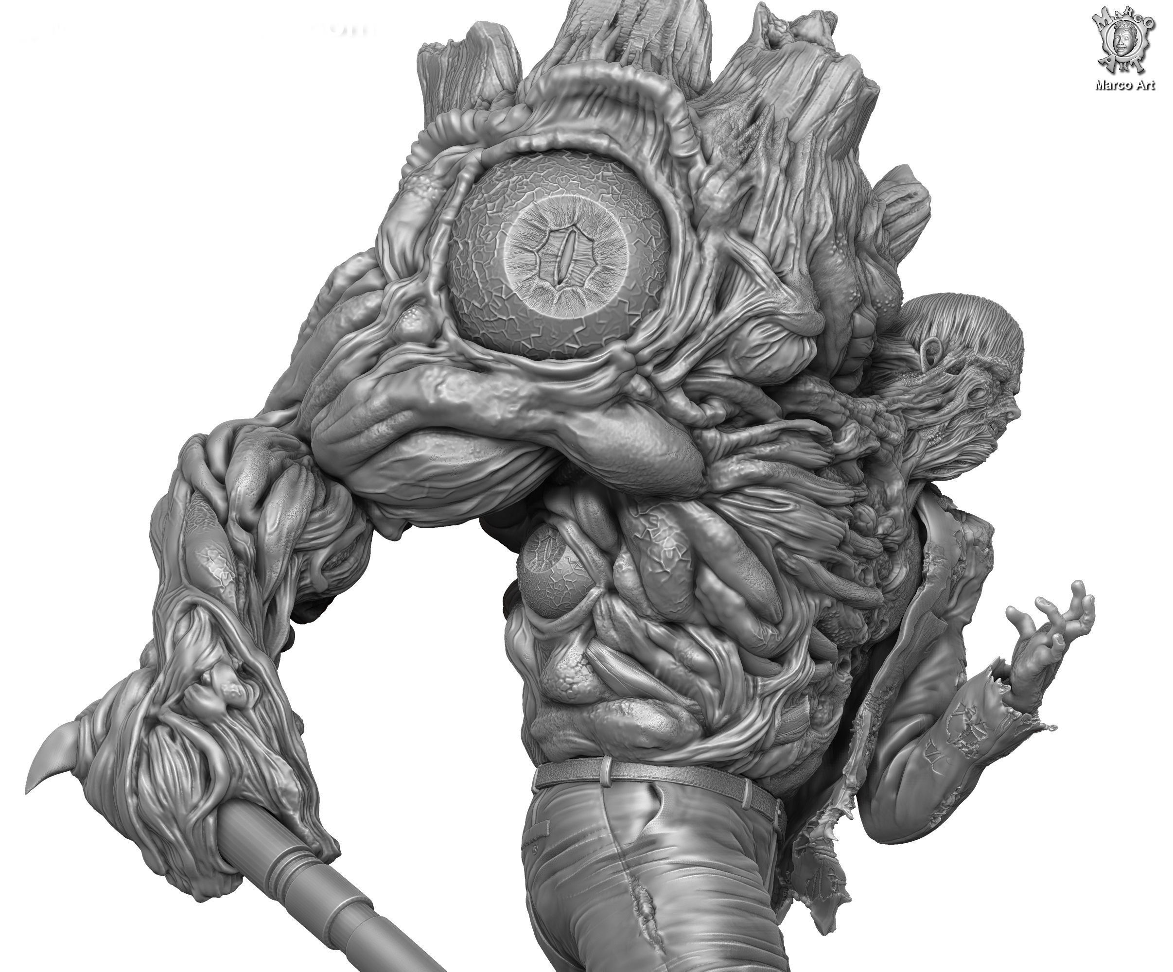 Resident Evil G1 stl file  3D print model_3