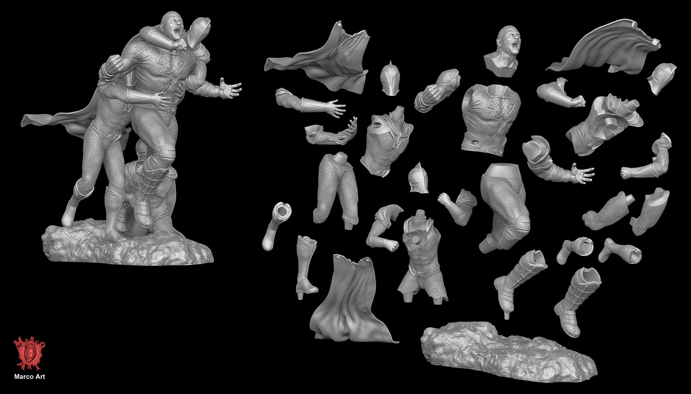 Black Adam  Doctor Fate stl file  3D print model_6