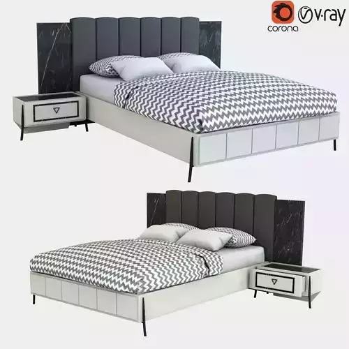 bed and side table 