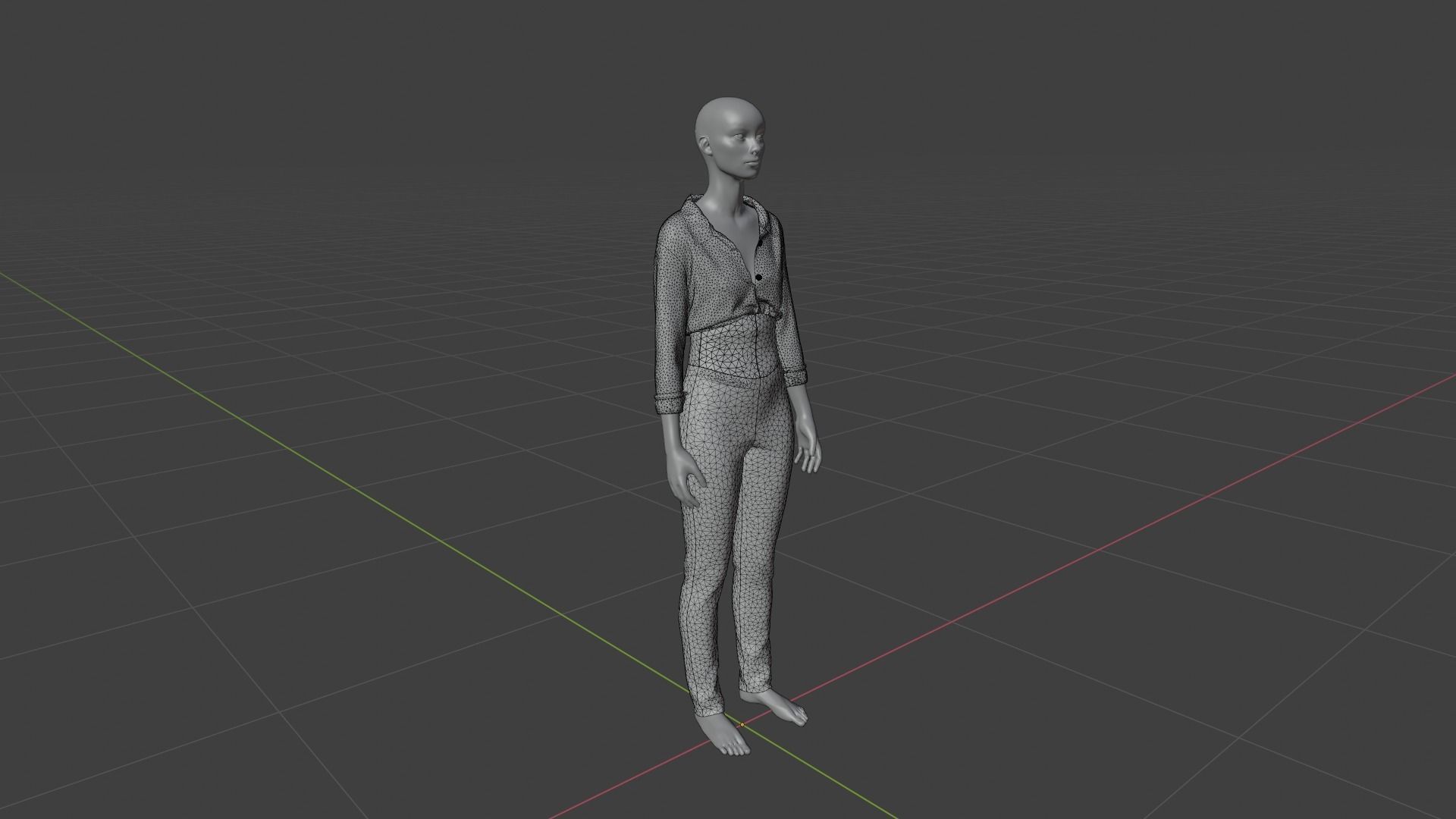 Womens Dress - Female Outfit Clothes Low-poly 3D model_18