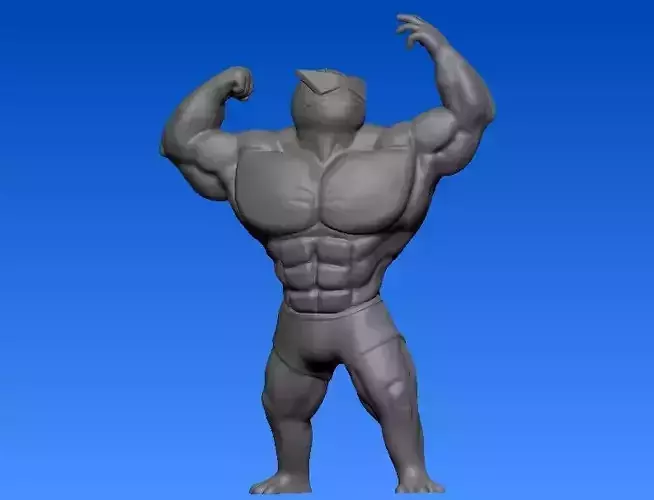 Squirtle Swole Mamado 3D print model
