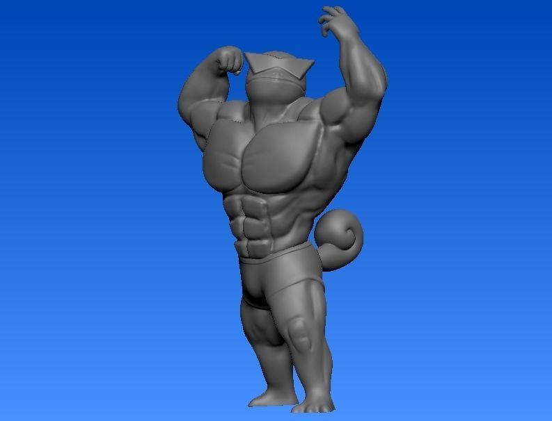 Squirtle Swole Mamado 3D print model_3