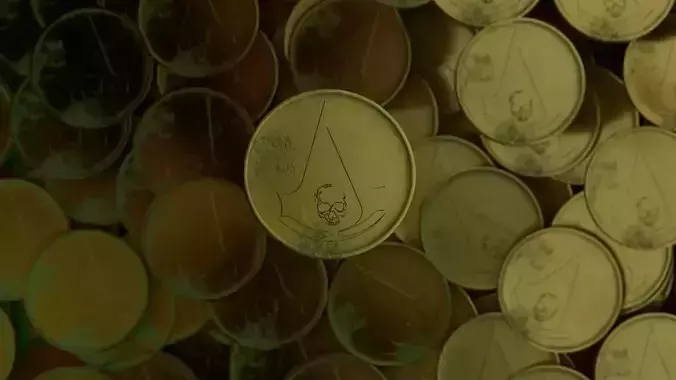 assassins creed black flag Coin 3D model