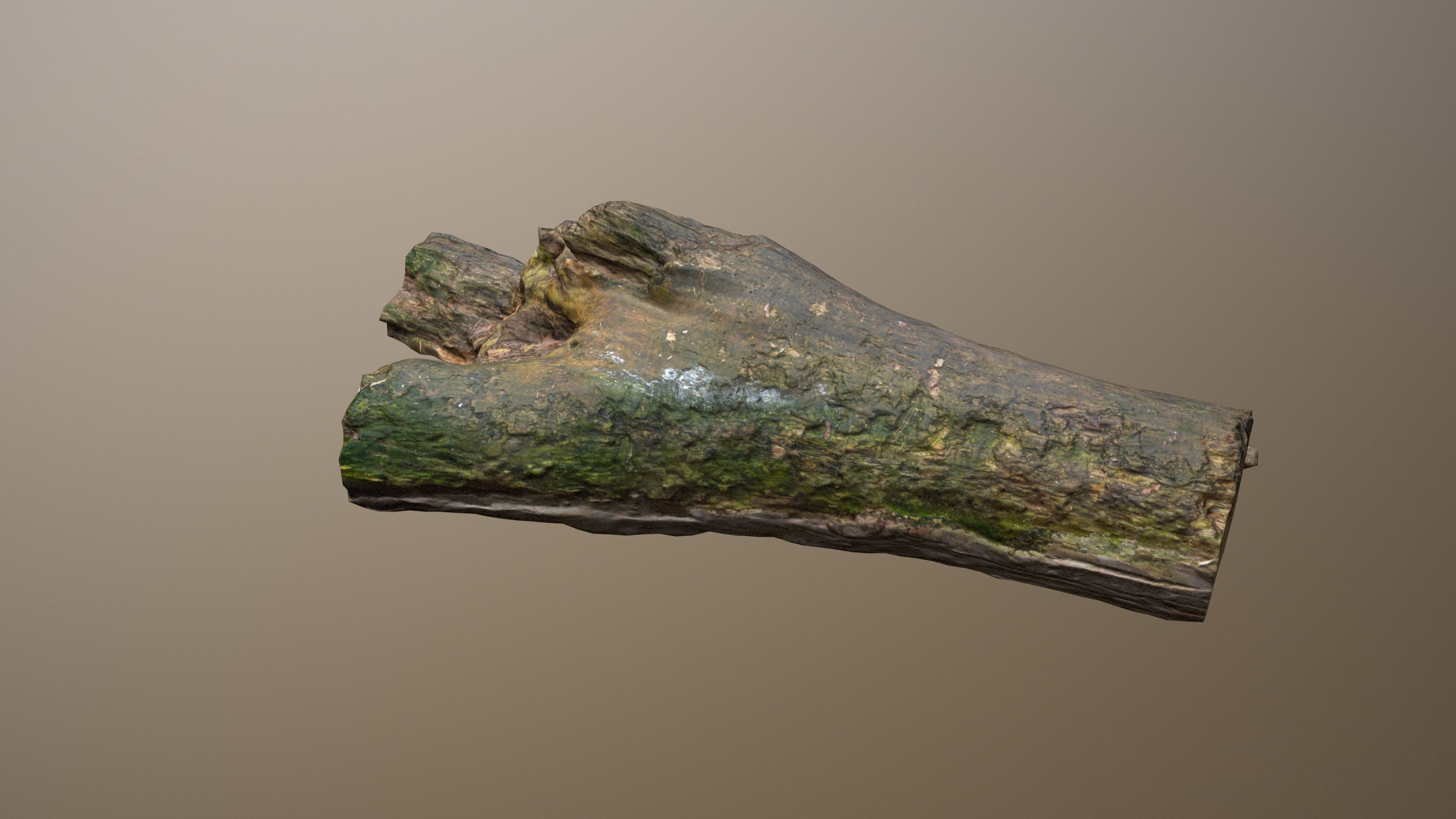 City Park Log Low-poly 3D model_4