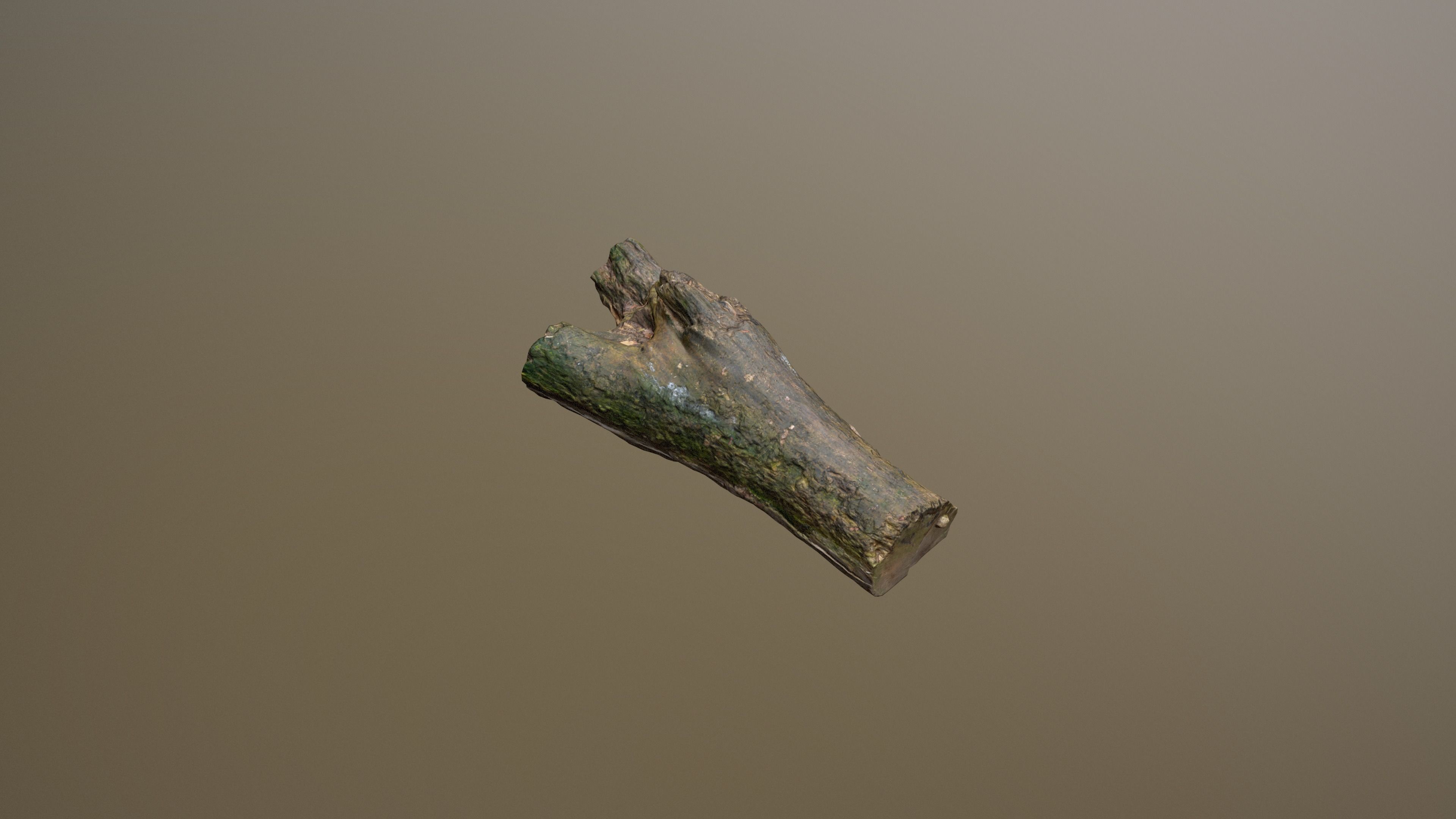 City Park Log Low-poly 3D model_13