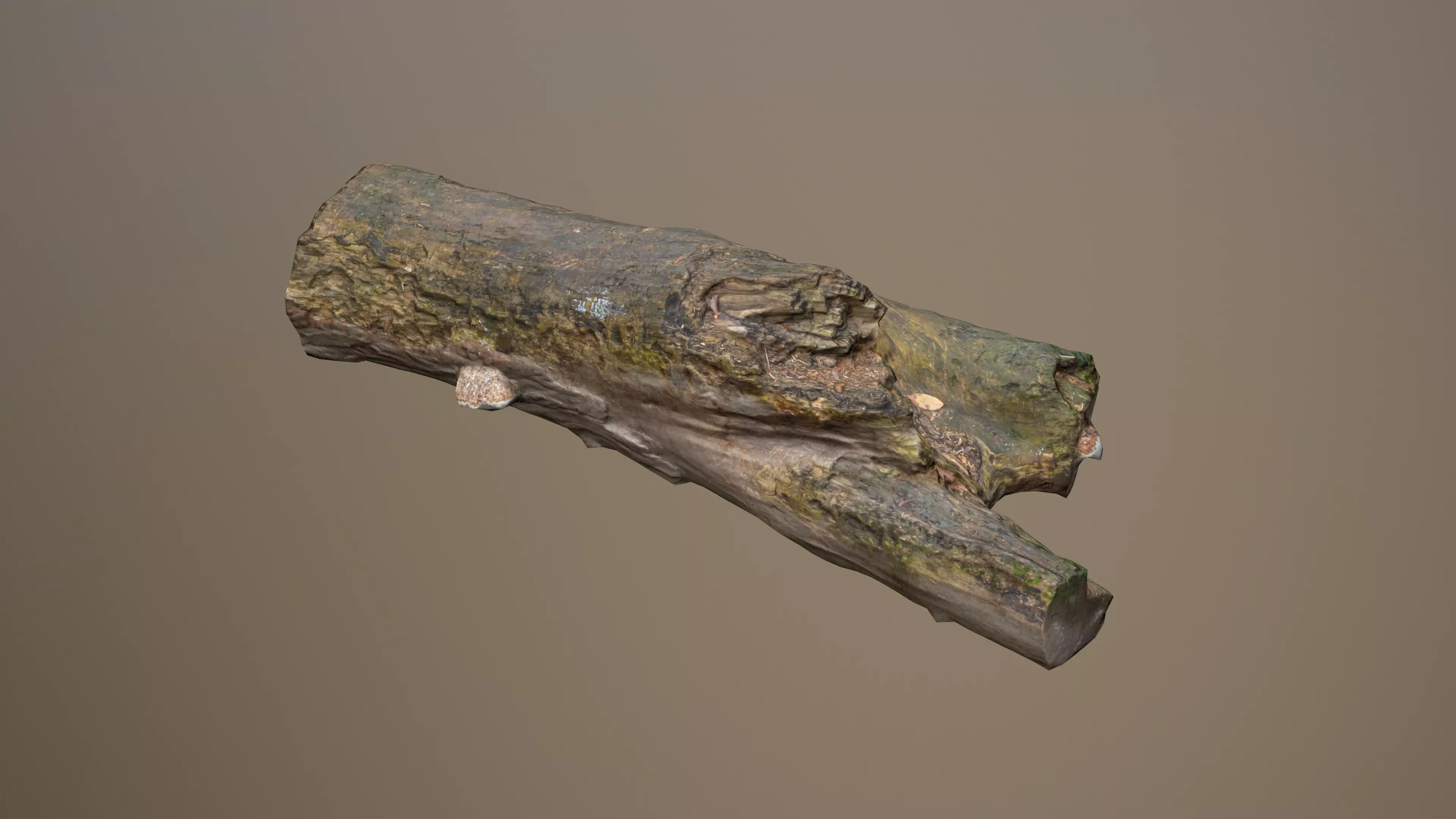 City Park Log Low-poly 3D model_0